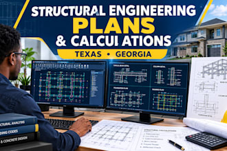 design structural engineering plans, calculations in texas and georgia