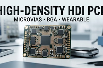 design high density hdi pcb with microvias for smart wearable devices