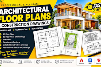 provide architect, draftsman service for house plan and commercial architecture