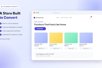 build a modern responsive ecommerce website