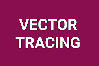 do manually vector tracing, vectorize logo, image to vector, png to svg, ai, eps