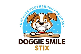 design professional dog toothbrush product logo