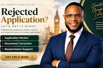 fix your rejected UK charity commission application and registration issues
