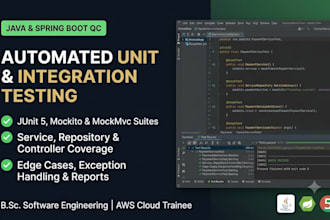write automated unit and integration tests for java spring boot