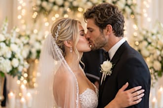 do cinematic wedding video editing 3d pixar style video editing