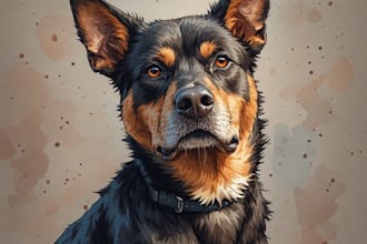 create a custom watercolor pet portrait or pet painting