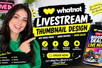 do whatnot livestream thumbnail design whatnot liveshow thumbnail