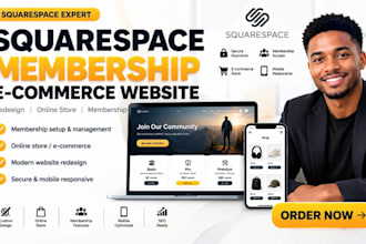 build squarespace membership ecommerce website zorvex squarespace online store