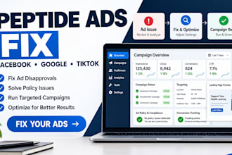 fix peptide ads, marketing on facebook google and tiktok ads