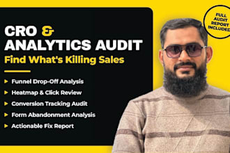 audit ga4 or matomo funnel find drop offs and deliver cro insights report