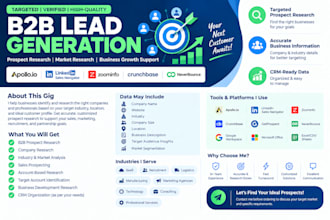 do b2b market research, prospect research and sales prospecting