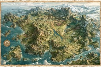 draw a vintage map illustration