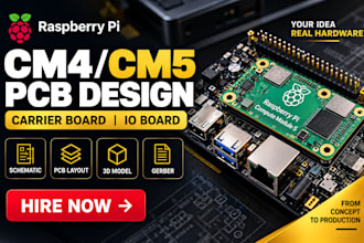 design pcb for raspberry pi compute module cm4 cm5, carrier board, cm5 io board