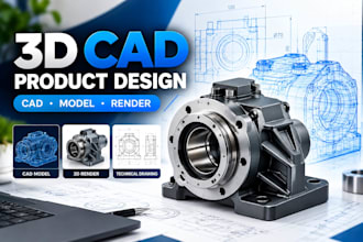 3d cad design industrial product design 3d rendering dfm mechanical part design