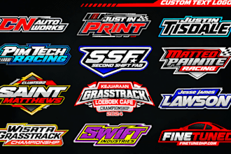 make automotive racing logo for your racing team or brand