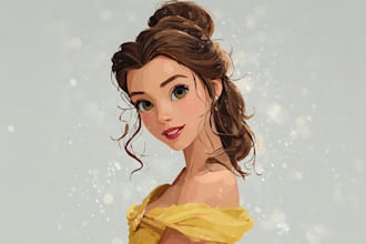 draw cute cartoon portrait