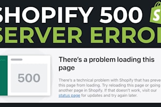 fix and solve shopify website issues, errors or bugs
