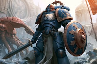drawing a warhammer 40k character