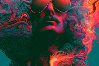 do psychedelic vintage or trippy music poster illustration