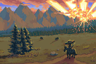make you pixel art scene or background