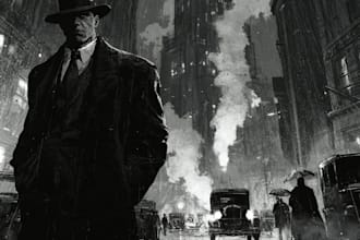 make noir horror and dark comic book illustrations