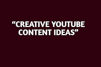 give creative youtube video and content ideas