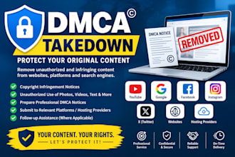 prepare legal dmca takedown notice