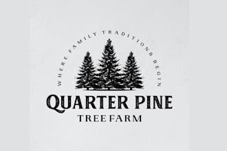 design christmas tree farm real finally logo