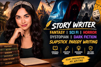 fantasy sci fi horror dystopian dark fiction story writer slapstick parody write