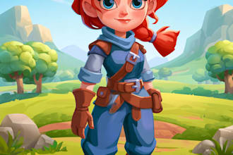 create 2d game character or 2d game character