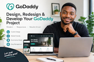 design, redesign and develop your godaddy website or online store