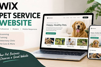 design redesign wix pet grooming dog training clinic veterinary website