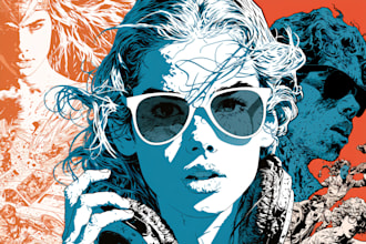 draw a cover art or comic cover art