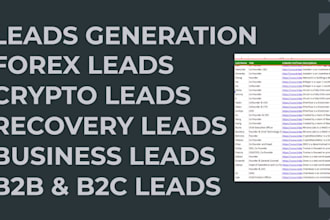 deliver live forex recovery leads forex depositor leads forex leads email list