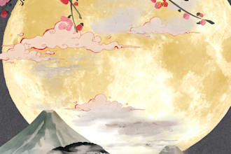 design modern scenic japanese streetwear t shirt graphics