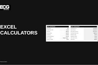 build a custom excel calculator spreadsheet or business tool