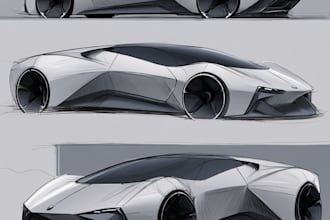 sketch a car or vehicle design concept using digital drawing