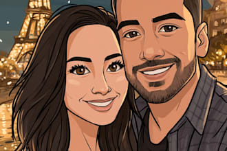 do couple portrait illustration