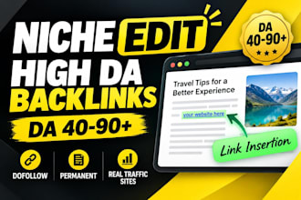 niche edit link insertion on high da sites