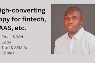 do copywriting for fintech, saas, defi, and crypto startups