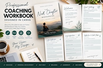 design a branded coaching workbook pdf editable ebook design in canva