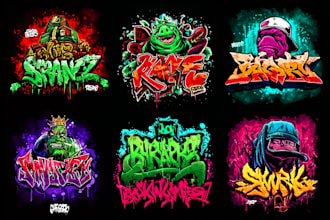 make graffiti text art for your logo, word or business