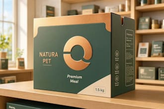 design creative box, pouch and label packaging design