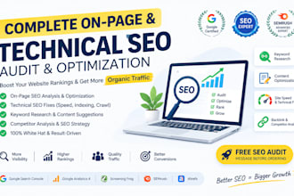 seo wordpress onpage technical landing page  shopify website