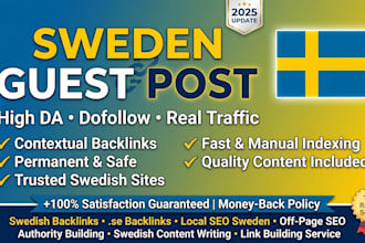 publish a high da sweden guest post with dofollow backlinks
