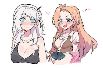 draw lewd, sfw or no sfw anime character, fanart or your oc