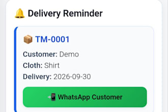 build a complete tailoring shop management software
