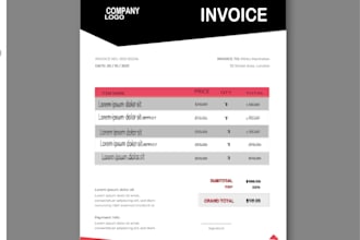 create a modern and professional invoice design