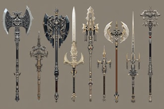 create weapon concept art for you