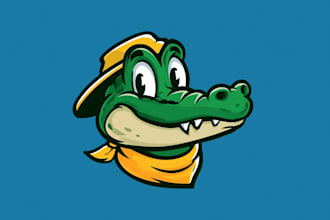 draw custom character cartoon mascot logo design